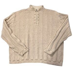 Woolrich Beige Zip-Up‎ Sweater Men’s XL
